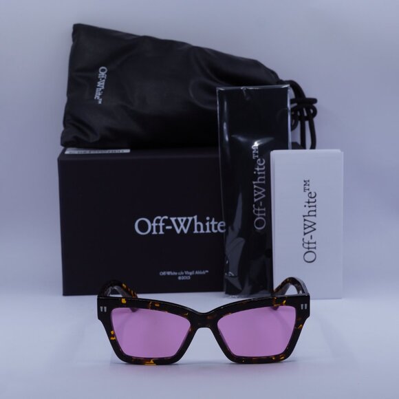 Off-White OERI110 CINCINNATI 6030 Cat Eye Sunglasses – Havana/Pink main image 9